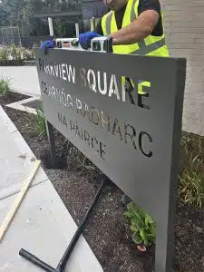 Powder Coated Cut Out Lettering Sign